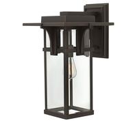 Diseño Lámpara Pared Randall En Bronce IP44 Pintado a Mano Exterior Cristal