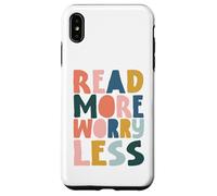 Diseño Lee MÁS PREOCÚPATE Menos, Arte para Amantes de Libros Carcasa para iPhone XS MAX
