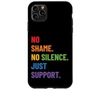 Diseño LGBTQ Ally Pride - No Shame No Silence Just Support Carcasa para iPhone 11 Pro Max