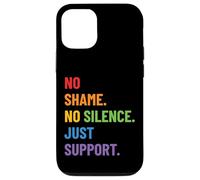 Diseño LGBTQ Ally Pride - No Shame No Silence Just Support Carcasa para iPhone 12/12 Pro