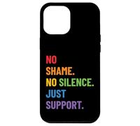 Diseño LGBTQ Ally Pride - No Shame No Silence Just Support Carcasa para iPhone 12 Pro Max