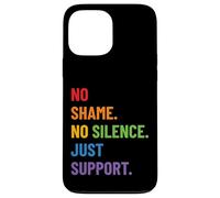 Diseño LGBTQ Ally Pride - No Shame No Silence Just Support Carcasa para iPhone 13 Pro Max