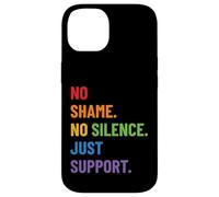 Diseño LGBTQ Ally Pride - No Shame No Silence Just Support Carcasa para iPhone 14