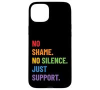 Diseño LGBTQ Ally Pride - No Shame No Silence Just Support Carcasa para iPhone 15 Plus