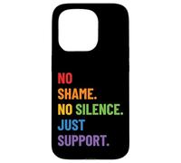 Diseño LGBTQ Ally Pride - No Shame No Silence Just Support Carcasa para iPhone 15 Pro