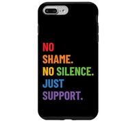 Diseño LGBTQ Ally Pride - No Shame No Silence Just Support Carcasa para iPhone 7 Plus/8 Plus