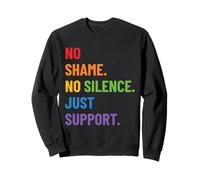 Diseño LGBTQ Ally Pride - No Shame No Silence Just Support Sudadera