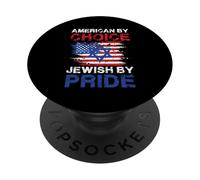Diseño Llamativo de American by Choice Jewish by Pride PopSockets PopGrip Adhesivo