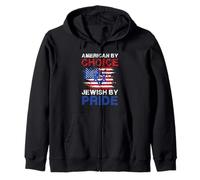 Diseño Llamativo de American by Choice Jewish by Pride Sudadera con Capucha