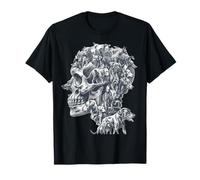 Diseño Llamativo de Calavera de Perro fanáticos de lo macabro Camiseta