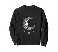 Diseño Lunar Celestial gótico con Forma de Luna Creciente en Forma de Bruja Sudadera