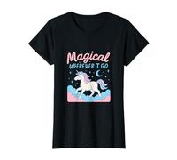 Diseño Magical Wherever I Go de Unicorn Fantasy Clouds Camiseta