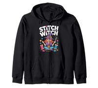 Diseño mágico de costura Stitch Witch Sudadera con Capucha