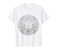 Diseño Mandala Capibara ilustración Tranquila y Detallada Camiseta