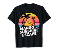 Diseño Mango y Sunshine Escape para Amantes de la Fruta caribeña Camiseta