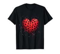 Diseño Mariquita Corazón Patrón Tierno Camiseta