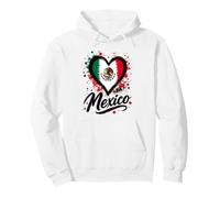 Diseño Mexicano con Bandera en Forma de corazón para Viajes de Vacaciones con el Lema «Me Encanta México Sudadera con Capucha