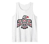 Diseño Minimalista de águila nativa Americana roja y Negra Camiseta sin Mangas