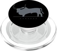 Diseño Minimalista de un Aurochs para los Amantes del Arte rupestre PopSockets PopGrip para MagSafe