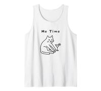 Diseño minimalista de Yoga Cat - Chill Out Time Camiseta sin Mangas