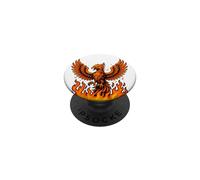 Diseño mítico de pájaro Flameado de Fiery Phoenix Rising PopSockets PopGrip Adhesivo