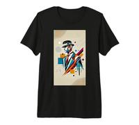 Diseño Moderno Abstracto de Caballero estilizado con Estilo Vintage Camiseta Premium