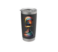 Diseño moderno de camisa de ajedrez para grandes maestros y entrenadores Vaso térmico de acero inoxidable de doble pared