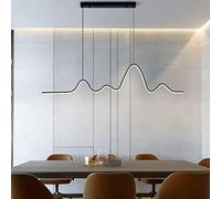 Diseño moderno LED Comedor Lámpara colgante Diseño lineal con control remoto Lámpara colgante Altura ajustable Lámpara colgante para mesa de comedor