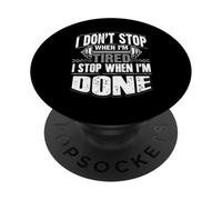 Diseño Motivacional de Entrenamiento de Gimnasio I Don't Stop When I'm Tired PopSockets PopGrip Adhesivo