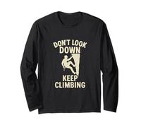 Diseño Motivacional Don't Look Down Keep Climbing Manga Larga