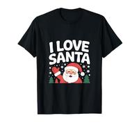 Diseño navideño con la canción «I Love Santa Claus» Camiseta