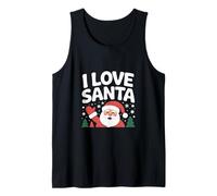 Diseño navideño con la canción «I Love Santa Claus» Camiseta sin Mangas