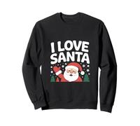 Diseño navideño con la canción «I Love Santa Claus» Sudadera