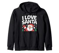 Diseño navideño con la canción «I Love Santa Claus» Sudadera con Capucha
