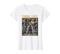 Diseño navideño de la generación X de los años 80 Camiseta gráfica económica, Mujer, Blanco, XS