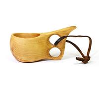 Diseño navideño de Laponia Finlandia Kuksa Ancient sin 019 vaso alto con boquilla de madera