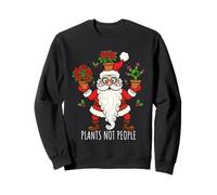 Diseño navideño de Plantas de Papá Noel, no Personas Sudadera