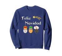 Diseño Navideño Divertido Con Reyes Magos Feliz Navidad Sudadera