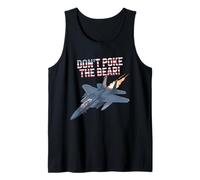 Diseño Never Poke The Bear Fighter Jet para fanáticos de Estados Unidos Camiseta sin Mangas
