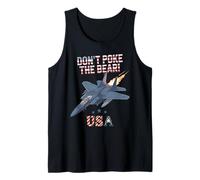 Diseño Never Poke The Bear Fighter Jet para fanáticos de Estados Unidos Camiseta sin Mangas