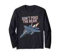 Diseño Never Poke The Bear Fighter Jet para fanáticos de Estados Unidos Manga Larga