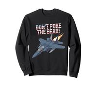 Diseño Never Poke The Bear Fighter Jet para fanáticos de Estados Unidos Sudadera