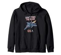 Diseño Never Poke The Bear Fighter Jet para fanáticos de Estados Unidos Sudadera con Capucha
