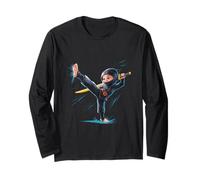 Diseño Ninja Kick Action Manga Larga