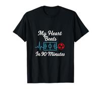 Diseño novedoso de My Heart Beats in 90 Minutes Soccer Fan Camiseta