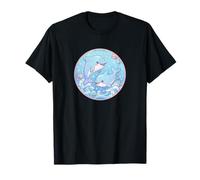 Diseño oceánico de Anime Super Cute Dolphins Friends Camiseta