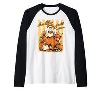 Diseño otoñal de Hello Fall Vibes Ghost Highland, Vaca y Calabaza Camiseta Manga Raglan