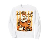 Diseño otoñal de Hello Fall Vibes Ghost Highland, Vaca y Calabaza Sudadera