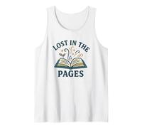 Diseño para Amantes de los Libros de Lectura de Lost in The Pages Camiseta sin Mangas