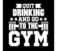 Diseño para dejar de beber y ir al gimnasio. Pegatinas artísticas de vinilo 54.6x59.4cm Personalización personalizada Blanco
